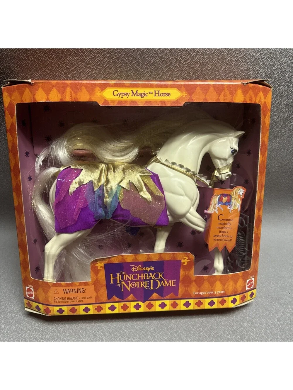 VTG Gypsy Magic Horse The Hunchback of Notre Dame Disney Movie Box Damage Mattel